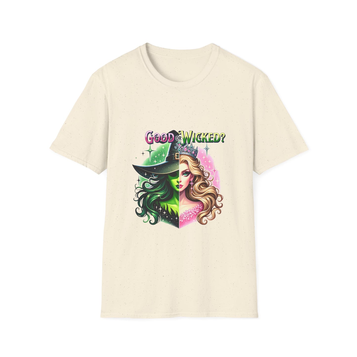Good or Wicked? Split-Face Witch T-Shirt – Halloween Costume Graphic Tee