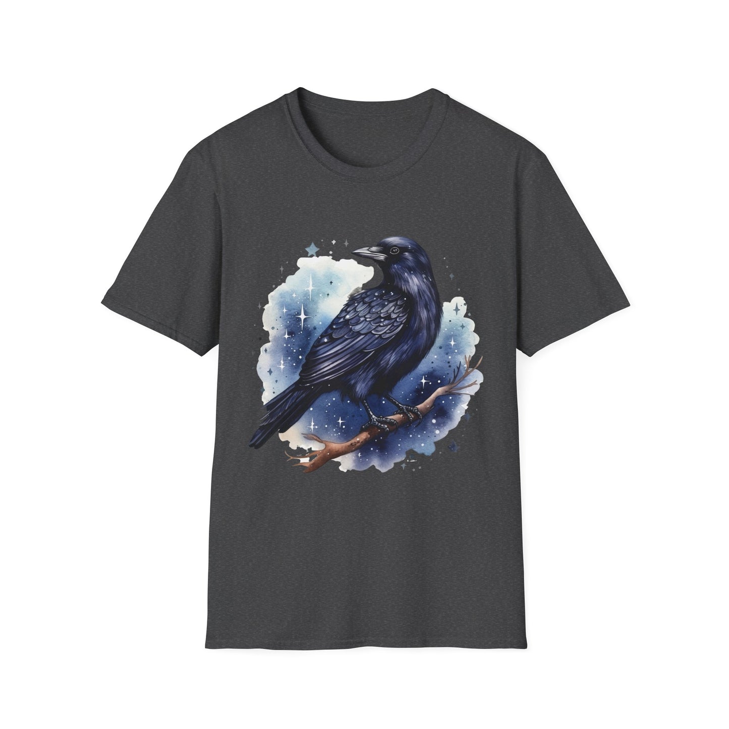 Raven Night Sky T-Shirt — Mystical Crow Graphic Tee