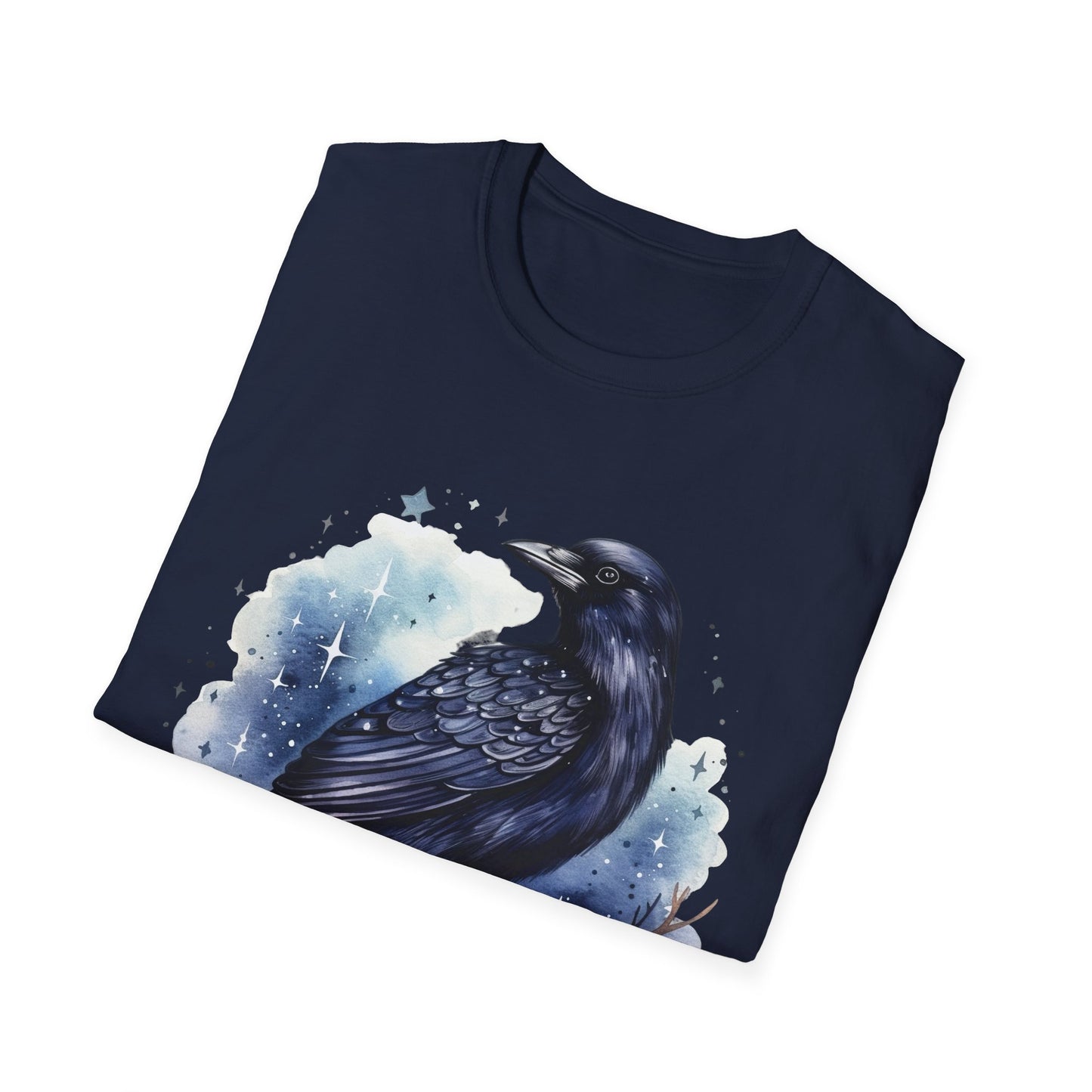 Raven Night Sky T-Shirt — Mystical Crow Graphic Tee