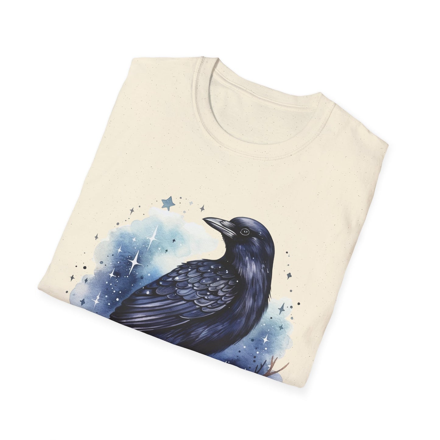 Raven Night Sky T-Shirt — Mystical Crow Graphic Tee