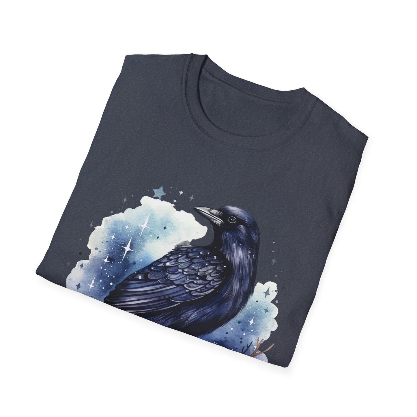 Raven Night Sky T-Shirt — Mystical Crow Graphic Tee